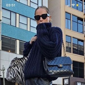 ANINE Bing Iris Blue Sweater XS